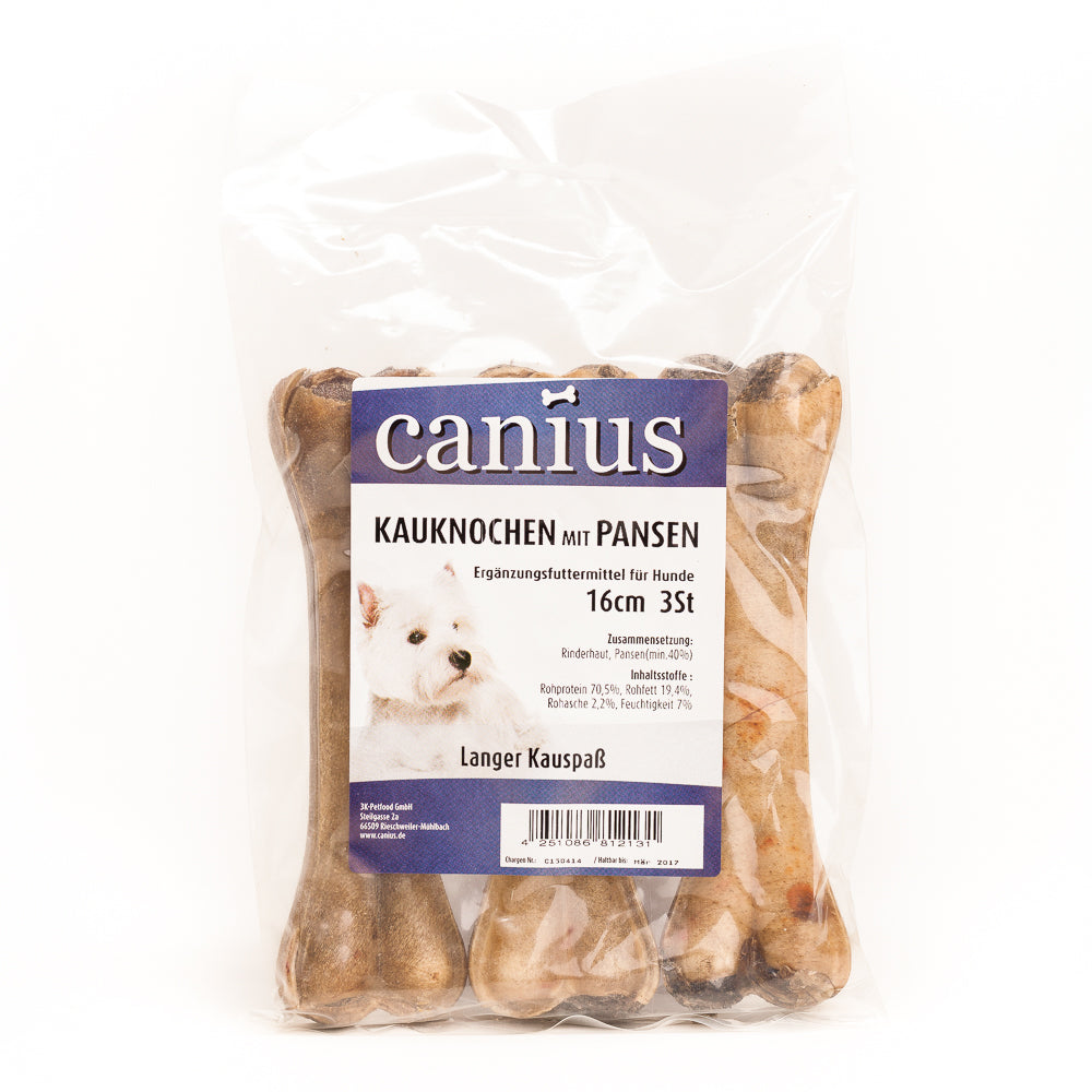 Canius Kauknochen Pansen 16cm 3St