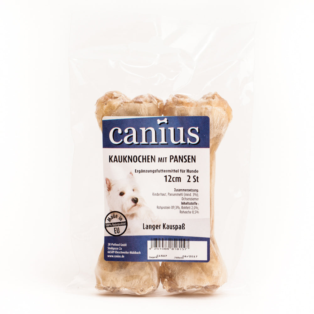 Canius EU Kauknochen gefüllt Pansen 12cm 2er